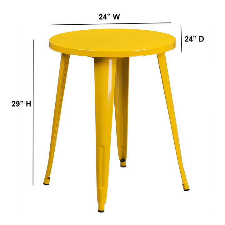 24RD Blue Metal Table