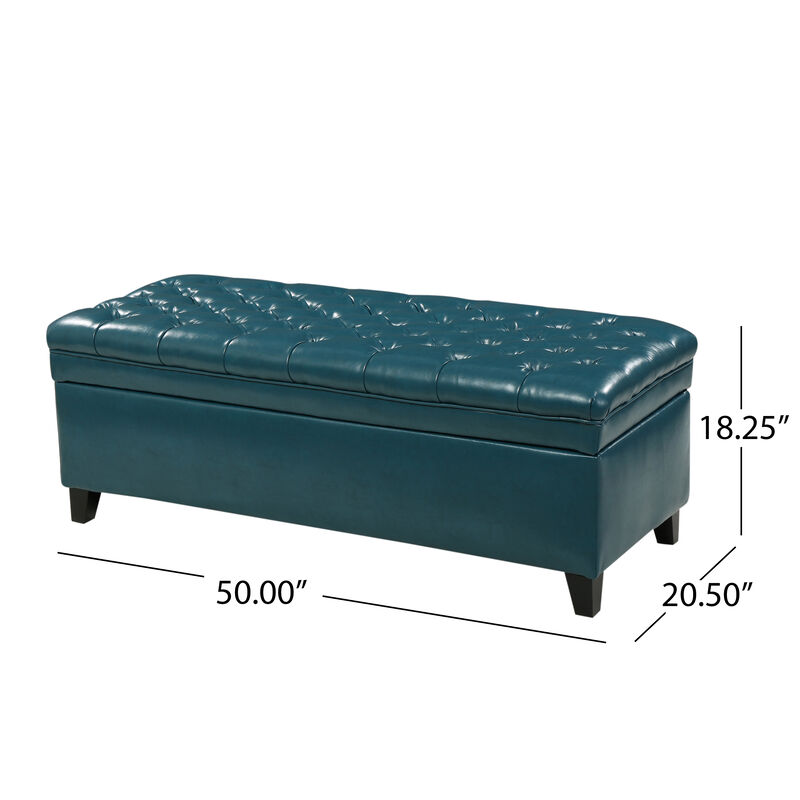 Merax PU Leather Storage Ottoman Bench