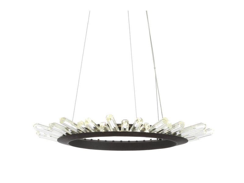 Elsa 24" Adjustable Integrated LED Modern Crystal Pendant