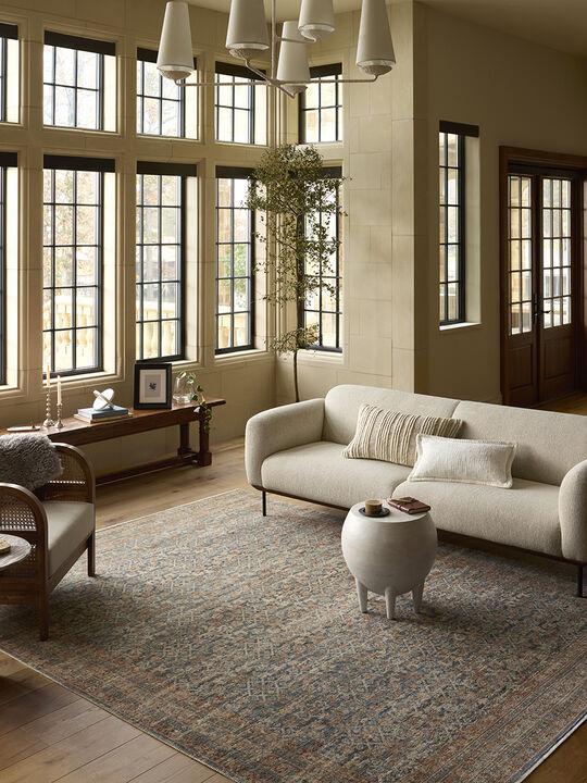 Heritage HER-12 Blue / Rust 18" x 18" Sample Rug by Patent Pending
