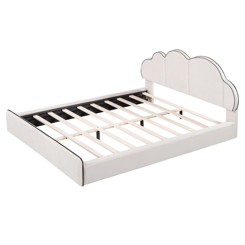 Merax Upholstered Platform Bed with Headboard