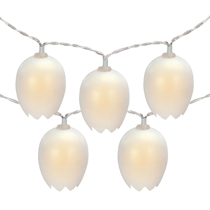 10-Count Cracked Easter Egg LED String Lights  4.5ft  Clear Wire