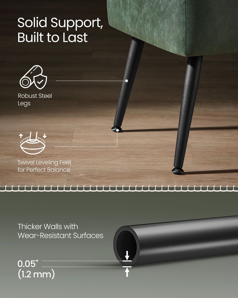 Storage Ottoman Bench with Steel Legs