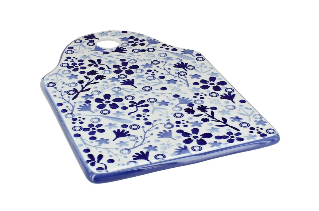 Blue Rose Polish Pottery Cutting Board