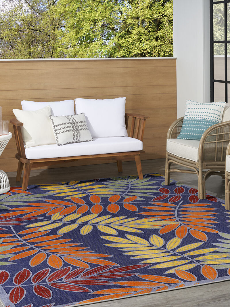Aloha ALH18 Navy/Multicolor 9' x 12' Rug