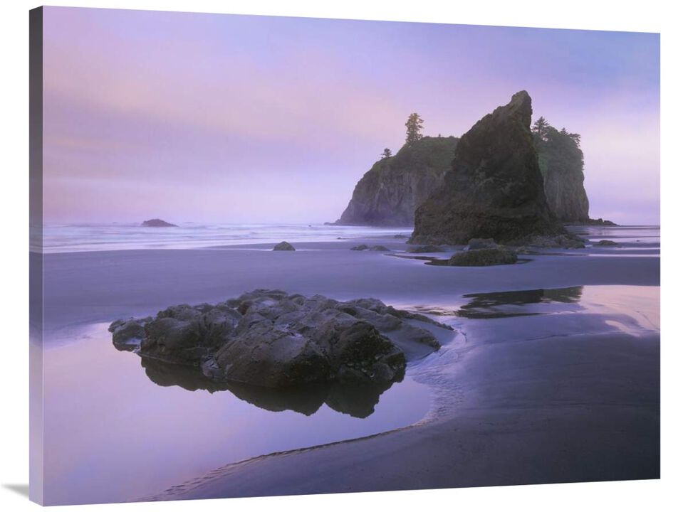 Ruby Beach with seastacks and boulders, Olympic National Park, Washington-Canvas Art-40x30