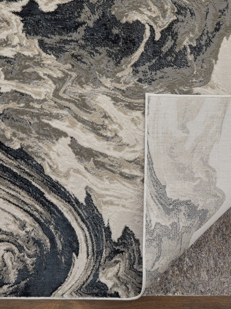Micah 39LPF 8' x 10' Ivory/Black/Taupe Rug