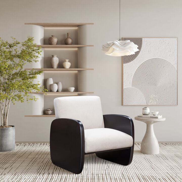 Inspired Home Kellie Wood Arm Chair