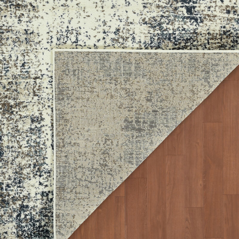 Allure Benson Blue Abstract Area Rug 5'1"x7'6"