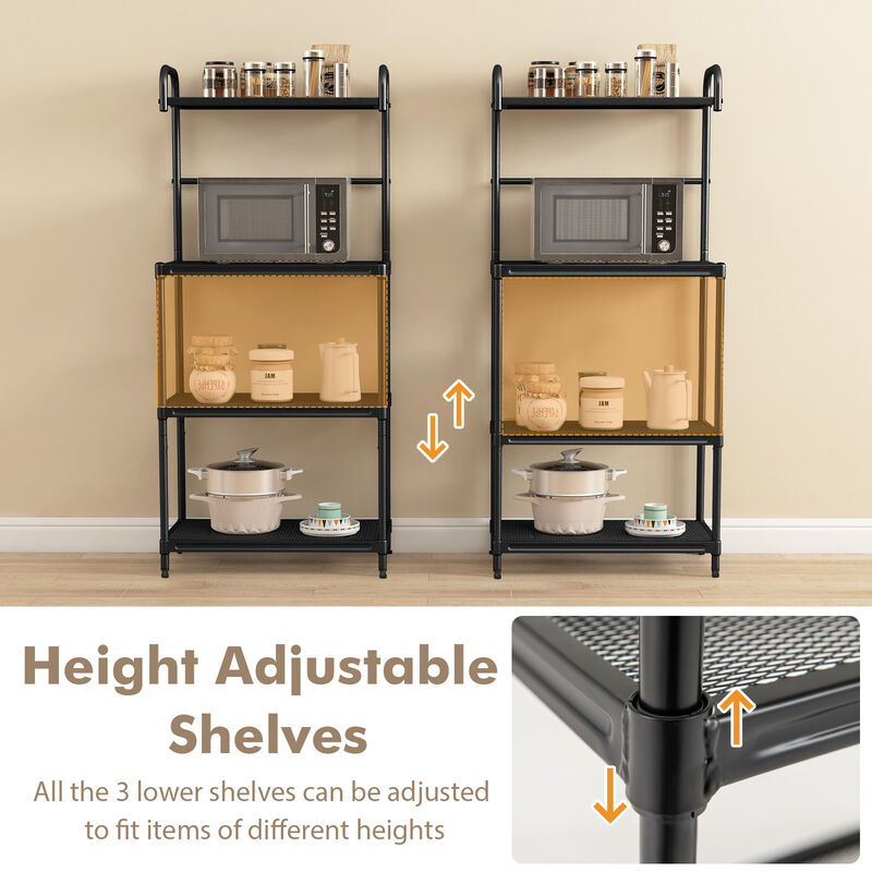 4-Tier Kitchen Storage Baker Microwave Oven Rack Shelves