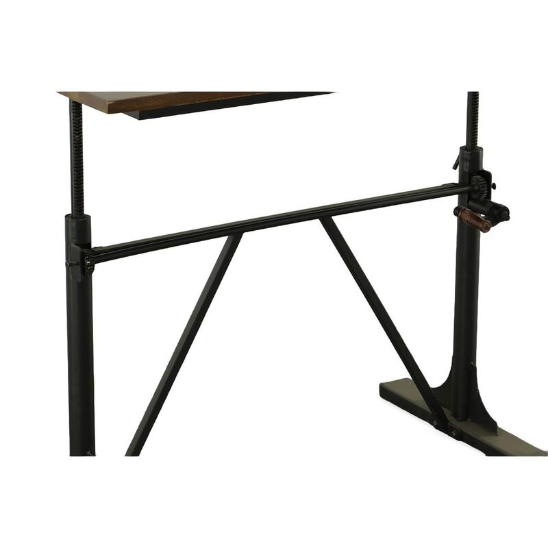Carolina Cottage  Brio Sit or Sd Adjustable Desk, Elm & Black  48 x 30 x 30 in.