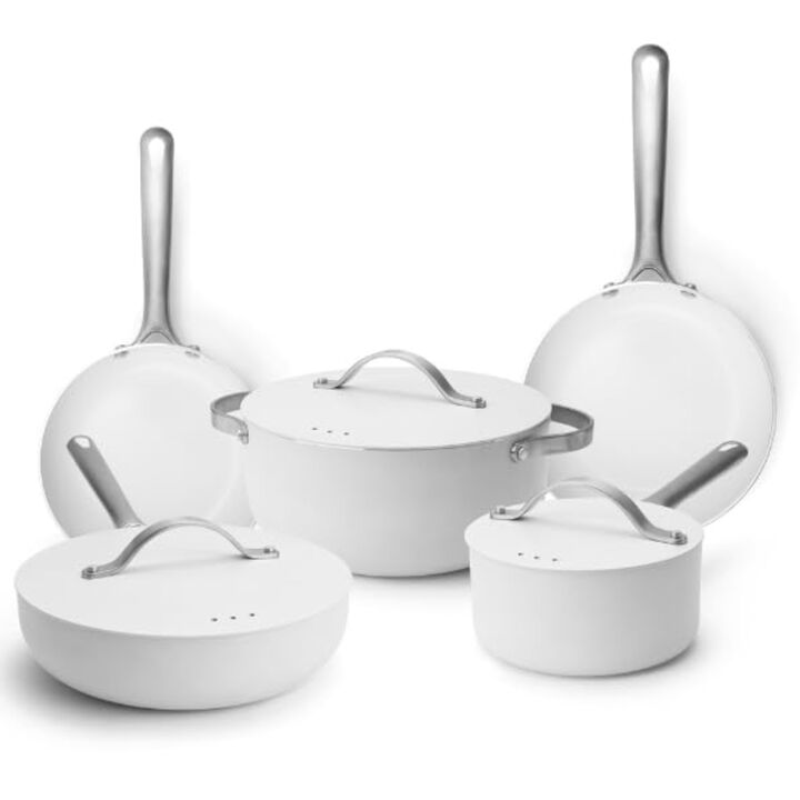 Alva Mobi Professional Nonstick Cookware Set, 8-Piece Complete Kitchen Cooking Set with Pots Pans & Lids, Induction Compatible, Oven & Dishwasher Safe