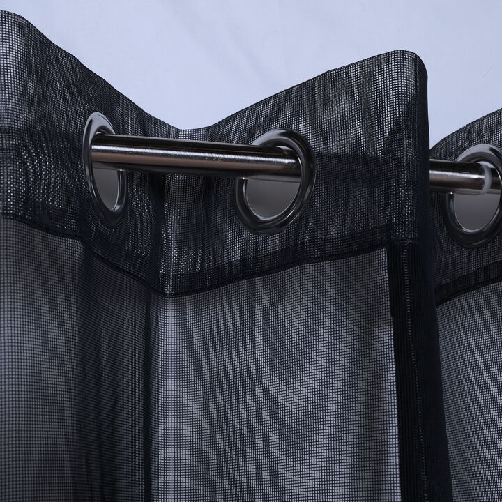 Commonwealth NO SEAM Curtain Grommet Top Panel 8 Matt Silver Grommets
