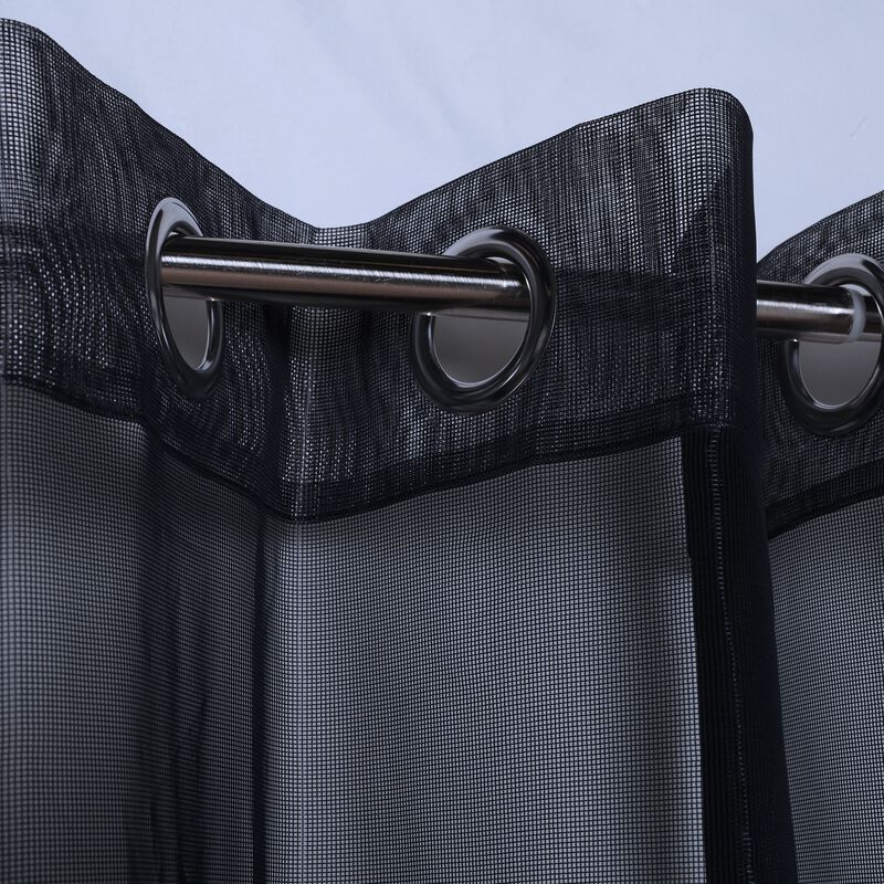 Commonwealth NO SEAM Curtain Grommet Top Panel 8 Matt Silver Grommets