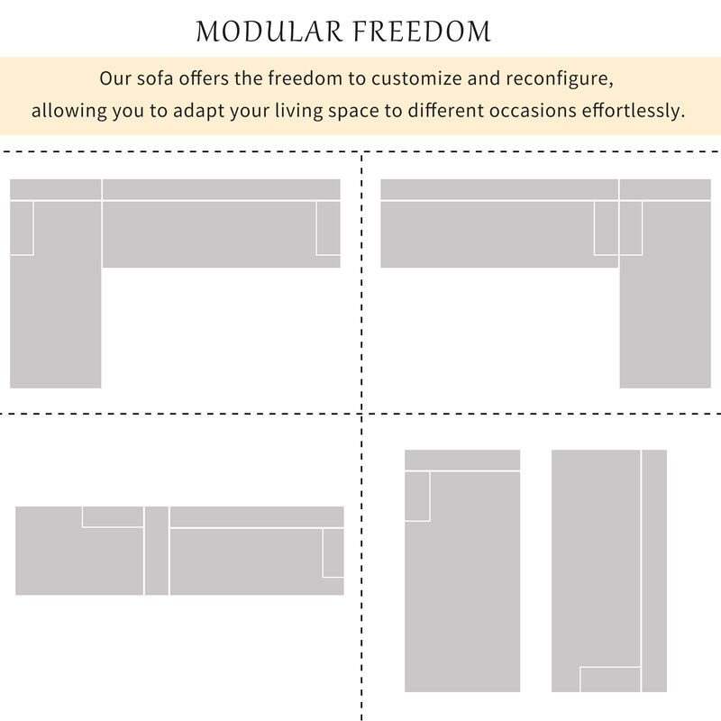 Merax  Modern L-Shape Modular Sectional Sofa