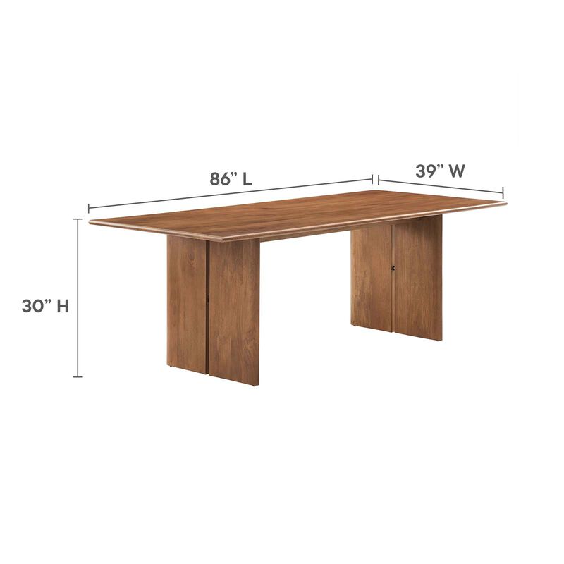 Modway - Amistad 86" Wood Dining Table Walnut