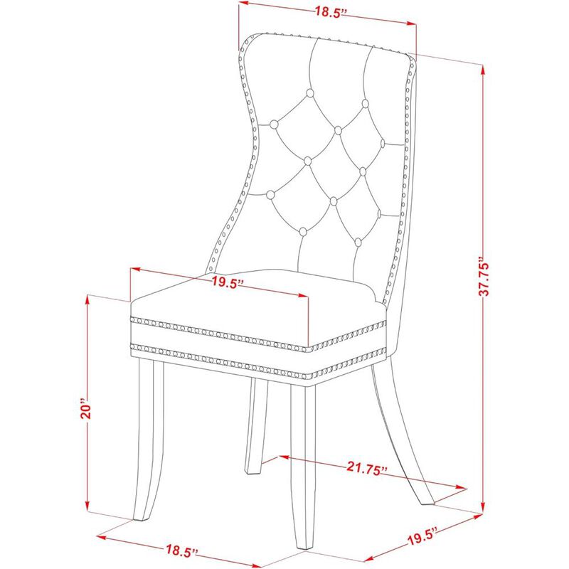 3 Piece Dining Room Furniture Set Contains a Rectangle Solid Wood Table