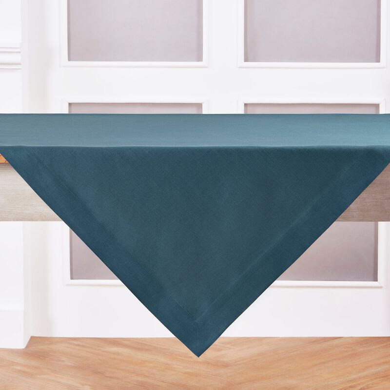 Solino Home 100% Pure Linen Table Throw 52 x 52 Inch | Fete