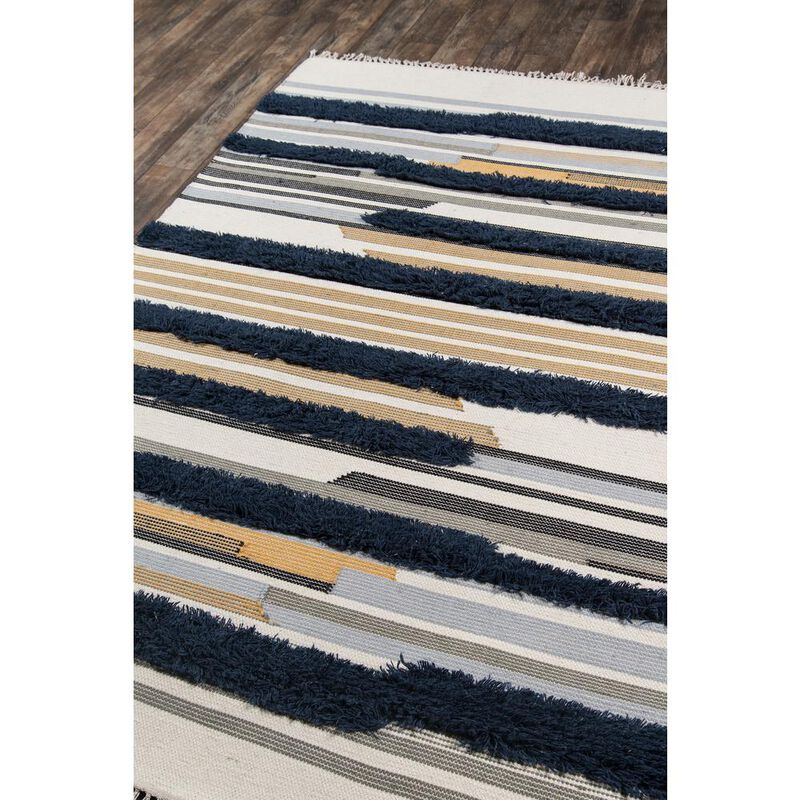 Novogratz Contemporary Rectangle Area Rug, Navy, 3' X 5'