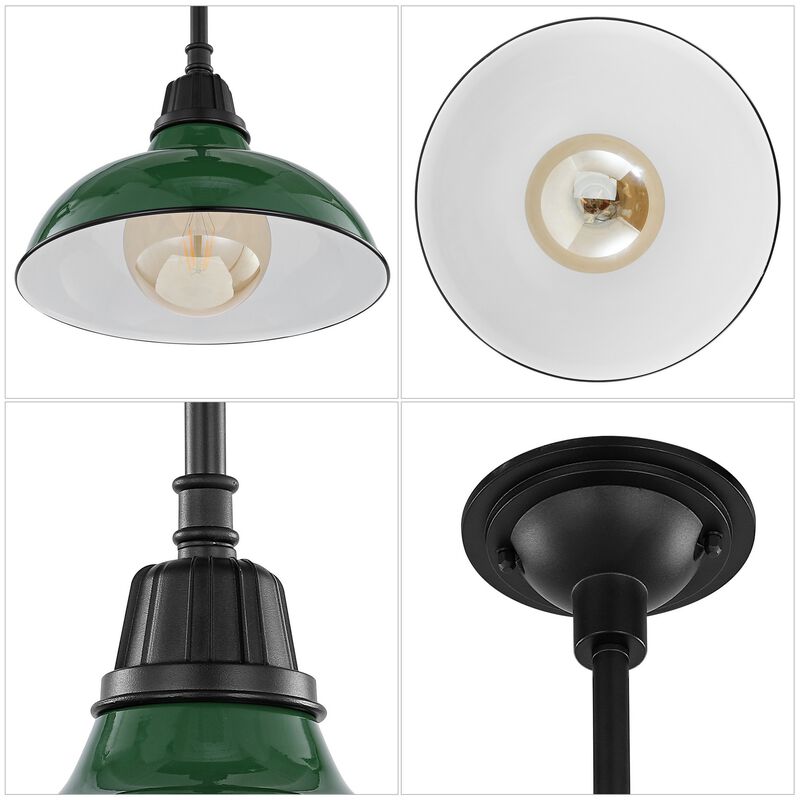 Jasper Farmhouse Industrial Indoor/Outdoor Iron LED Pendant
