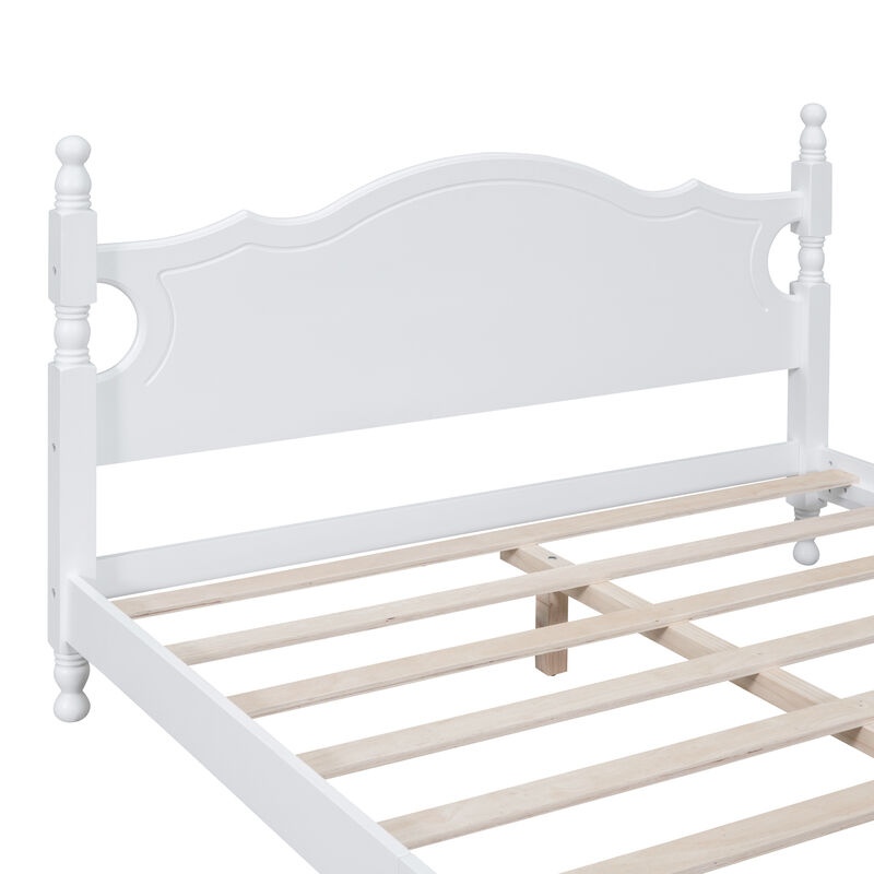 Merax Vintage Wood Platform Bed Frame
