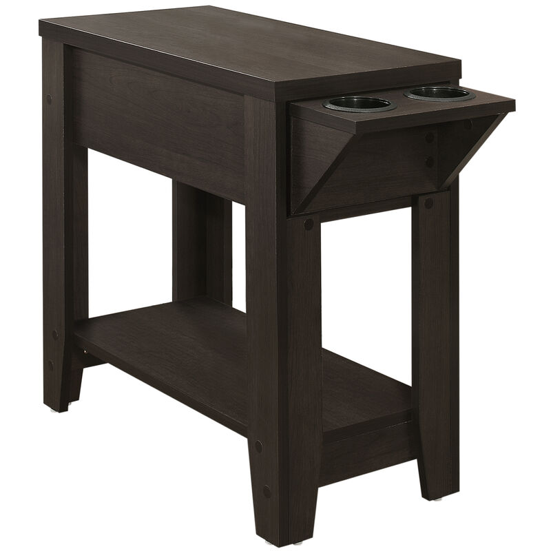 Monarch Specialties I 3197 Accent Table, Side, End, Storage, Lamp, Living Room, Bedroom, Laminate, Brown, Transitional