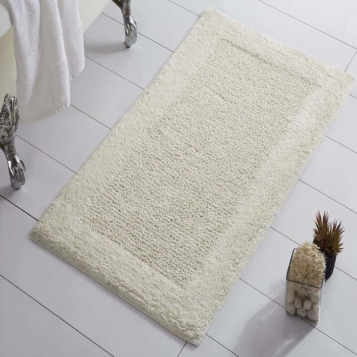 Knightsbridge Naples 220 GSF Non Skid Back Bath Rug 17 x 24 - Ivory