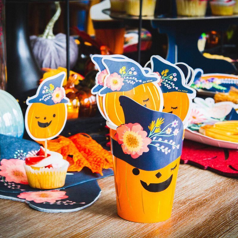 Ma Fete Halloween Paper Cups With Sleeves