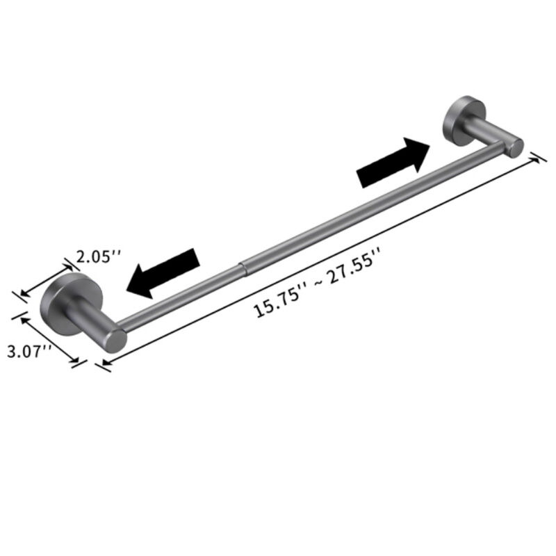 3-Piece Bathroom Hardware Set with Thick Space Aluminum Towel Bars