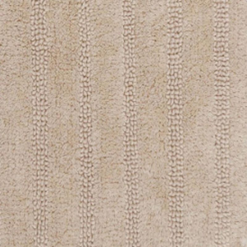 Knightsbridge Linear 220 GSF Reversible Bath Rug 21 x 34 - Stone