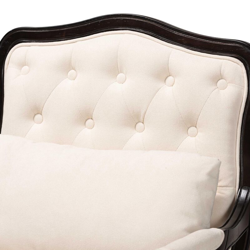 Baxton Studio Dion Fabric Traditional French Accent Chair
