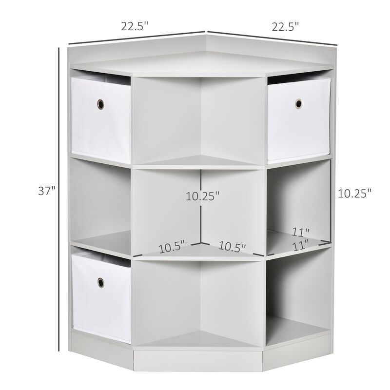 Gray Kids' Dresser: Wooden Cabinet with Drawer and Bookshelf