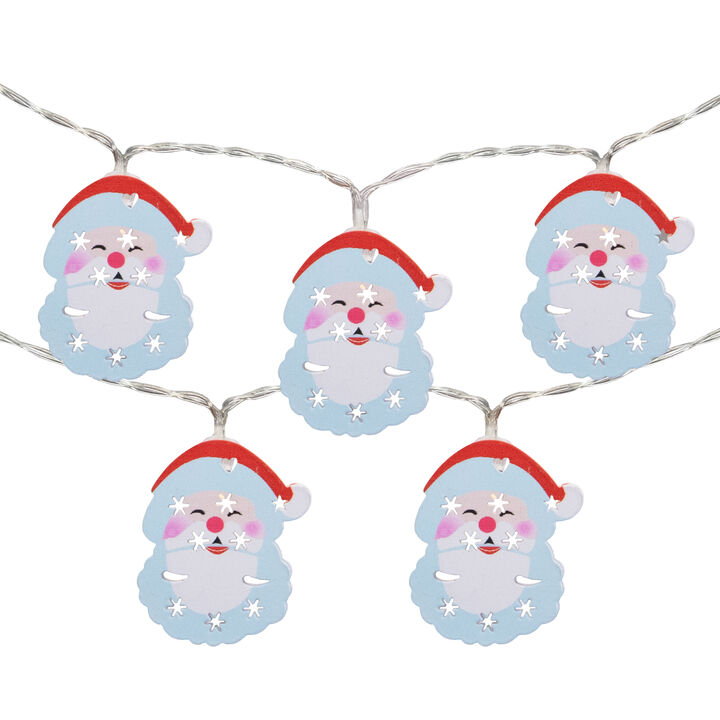 10-Count LED Santa Claus Christmas Fairy Lights  4ft  Copper Wire