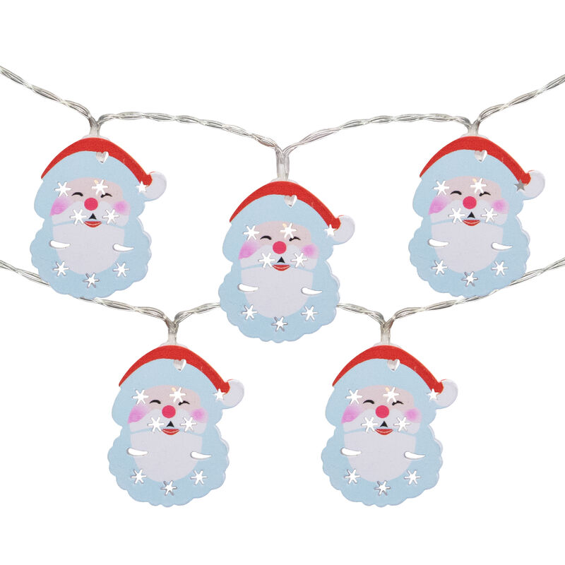 10-Count LED Santa Claus Christmas Fairy Lights  4ft  Copper Wire