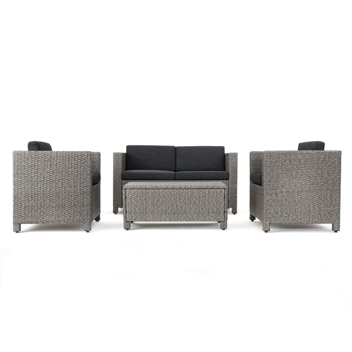 Merax 4 Pieces Outdoor Rattan  Sofa Set