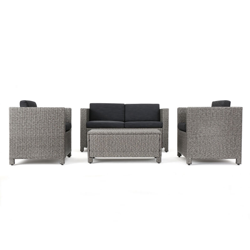 Merax 4 Pieces Outdoor Rattan  Sofa Set