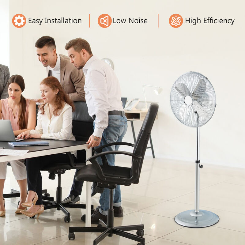 Pedestal Standing Fan Oscillating Pedestal Fan with 3 Speeds and Adjustable Height
