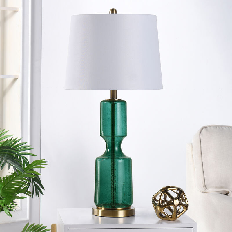 Seeded Emerald Table Lamp (Set of 2)