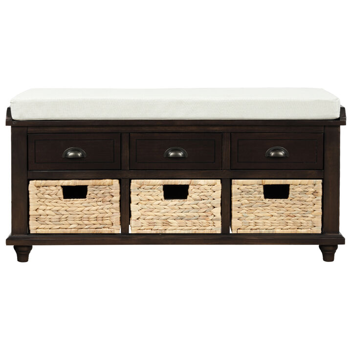 Merax Rustic Storage Bench