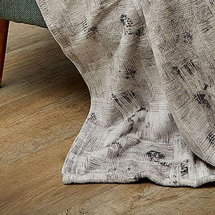 Lyndi Micro Plush All Season Throw Blanket 50" x 70" Black & White by Plazatex