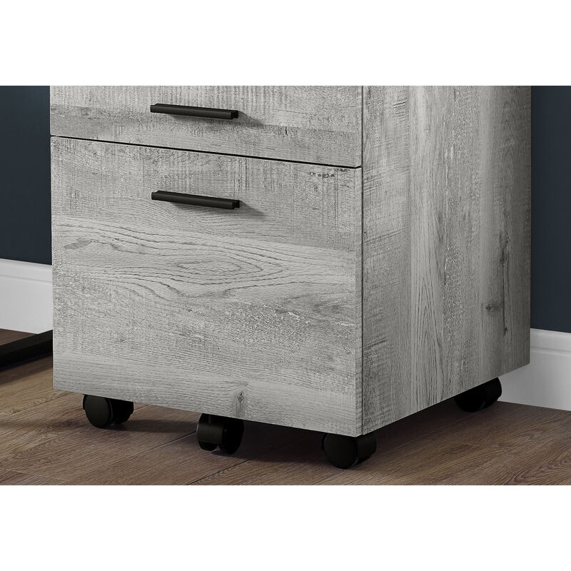 Monarch Specialties I 7401 File Cabinet, Rolling Mobile, Storage Drawers, Printer Stand, Office, Work, Laminate, Grey, Contemporary, Modern