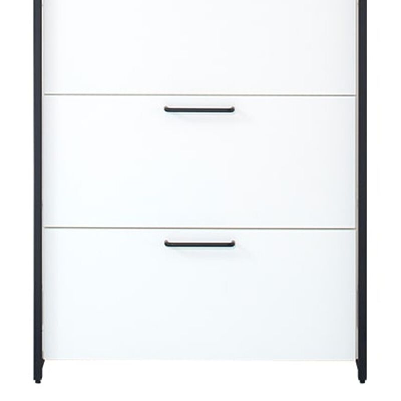 Cox Modular Closet System, 3 Storage Drawers, Hanging Rod, Black Metal
