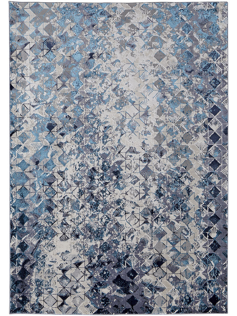 Indio 39H0F Blue/Ivory/Gray 9'2" X 12' Rug