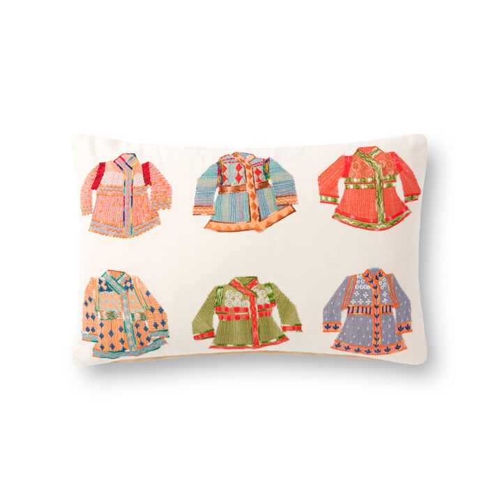 P0870 Natural/Multi 13"x21" Pillow