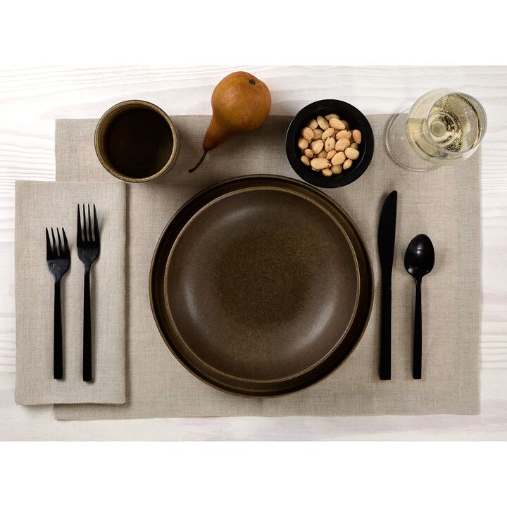 Solino Home 100% Pure Linen Placemats 14 x 19 Inch Set of 6 | Fete