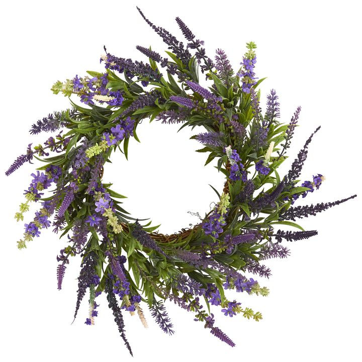 Hivvago 18" Lavender Wreath