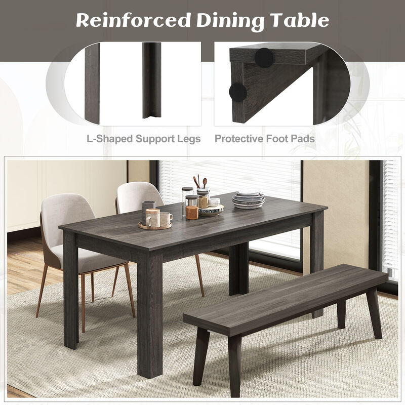 63-Inch Modern Rectangular Dining Table – Sleek Kitchen Table for Contemporary Spaces