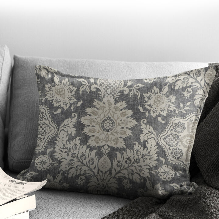 6ix Tailors Fine Linens Osha Mocha/Charcoal Decorative Throw Pillows