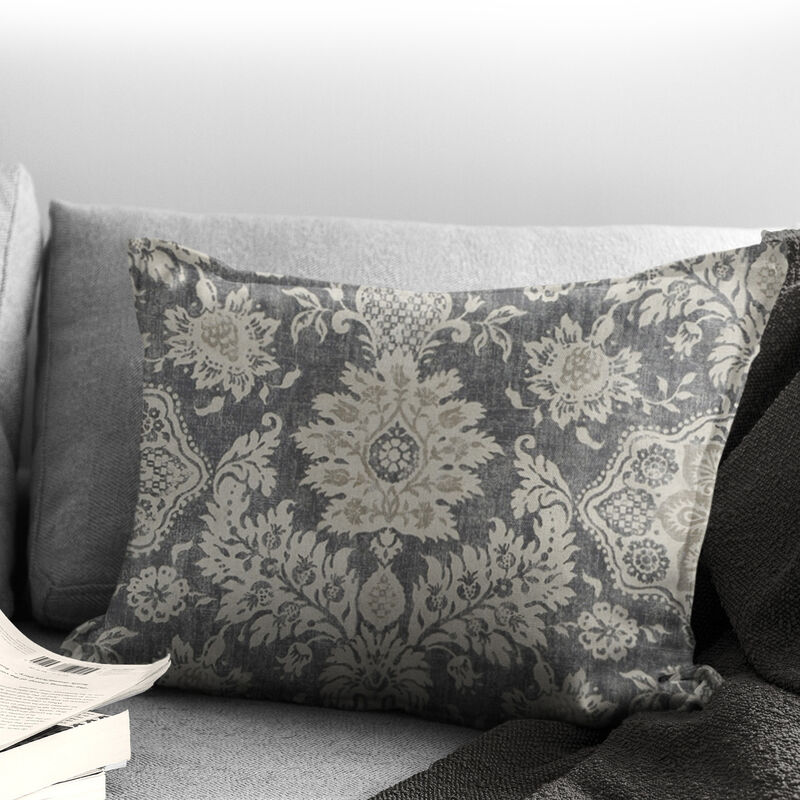 6ix Tailors Fine Linens Osha Mocha/Charcoal Decorative Throw Pillows