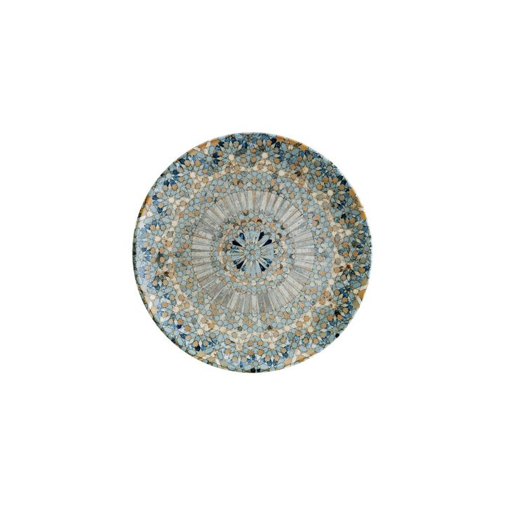 Luca Mosaic Matte dia.10" Round Decorated Porcelain Plate (Set of 4)